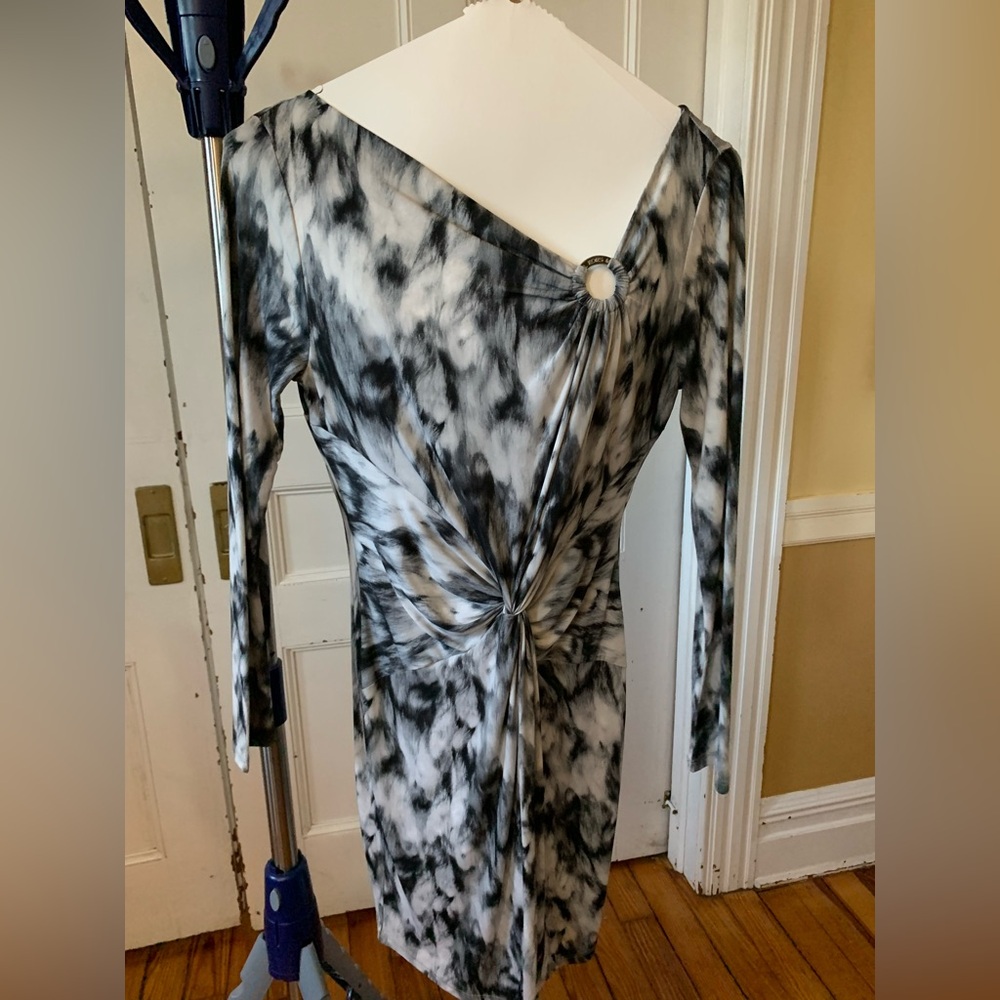 Michael Kors Monochrome Long Sleeve Dress